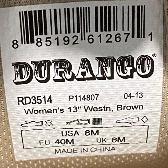 Durango Women's Brown Western Boots - Picture 8 of 8